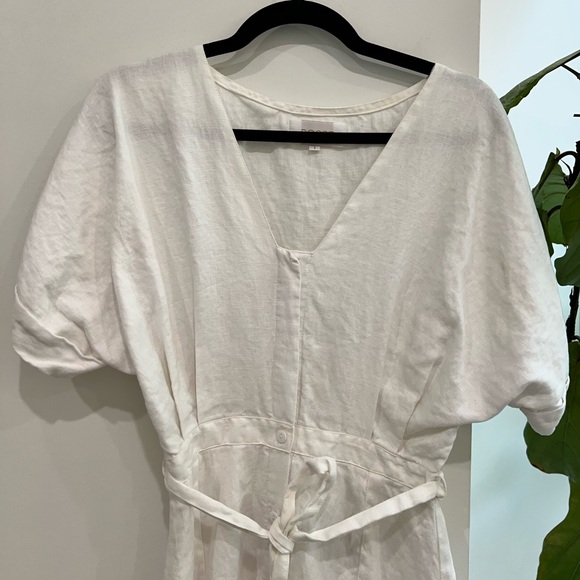 POSSE aus white linen button down dress S - Picture 2 of 6